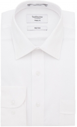 Van Heusen Van Heusen Self Stripe Herringbone White Shirt