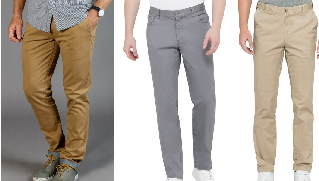 Calças para homem regular fit chino de algodão stretch - LP001288_599