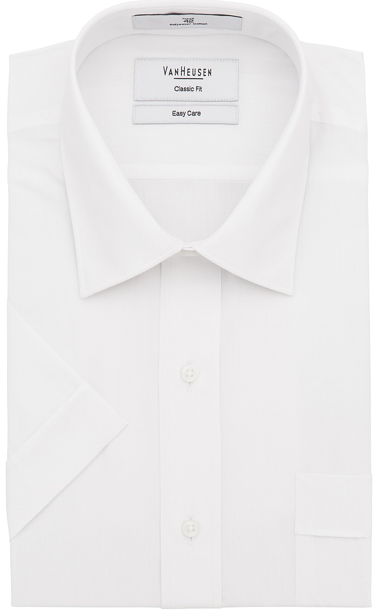 White Shirt Short Sleeve Business Shirt Van Heusen Save up to 25%