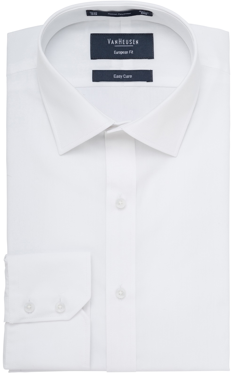 White Shirt European Fit Business Shirt Van Heusen Save up to 25%