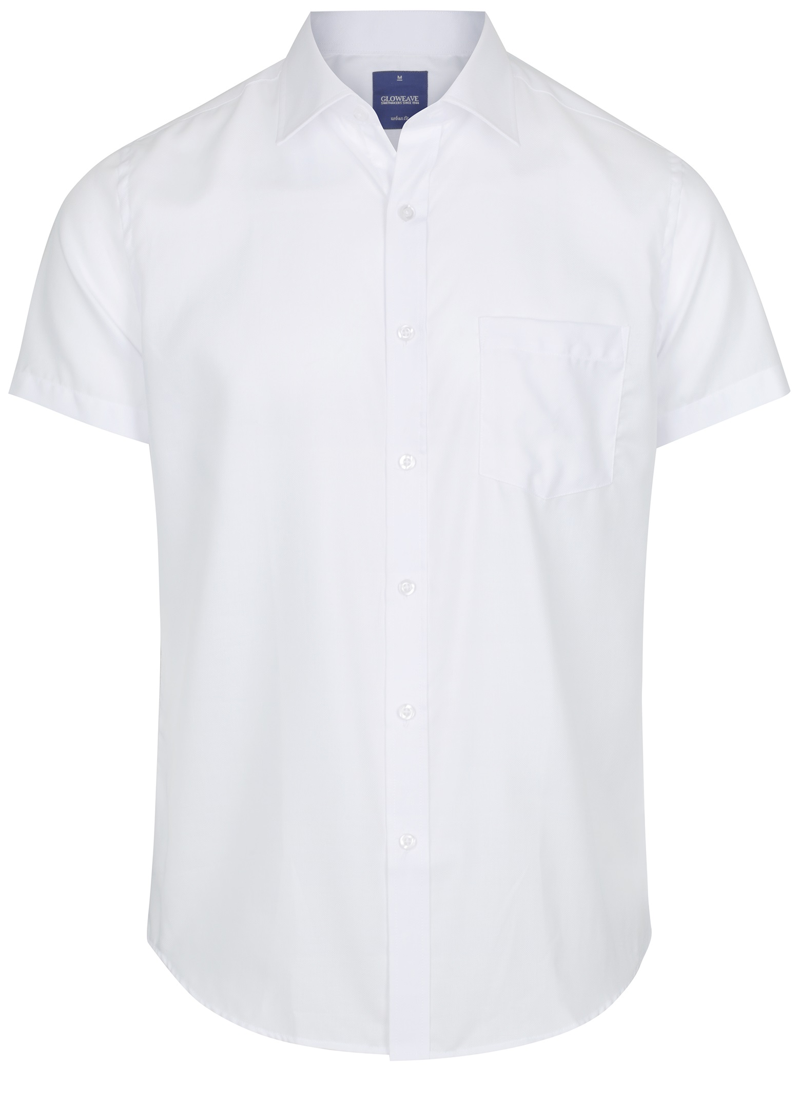Men's White Short Sleeve Shirt Slim Fit by Gloweave Buy Online