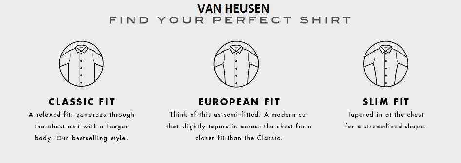 van heusen shirts european fit