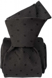 Segni & Disegni Six Fold Italian Silk Woven Jaquard Charcoal