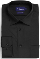 Gloweave Gloweave Black Plain Poplin Shirt