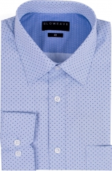 Gloweave Gloweave Easy Care Blue Print Shirt