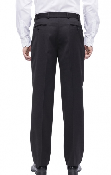 Bracks Slacks Black Pant in Flat Front ideal Business Trouser