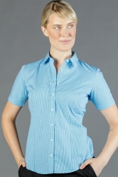 Gloweave Gloweave Short Sleeve Check Womens Business Shirts