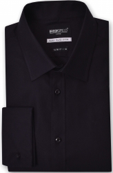 Brooksfield Brooksfield Luxe 100% Cotton Black Shirt 