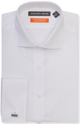 Geoffrey Beene Geoffrey Beene 100% Cotton Dobby Weave  French Cuff Shirt