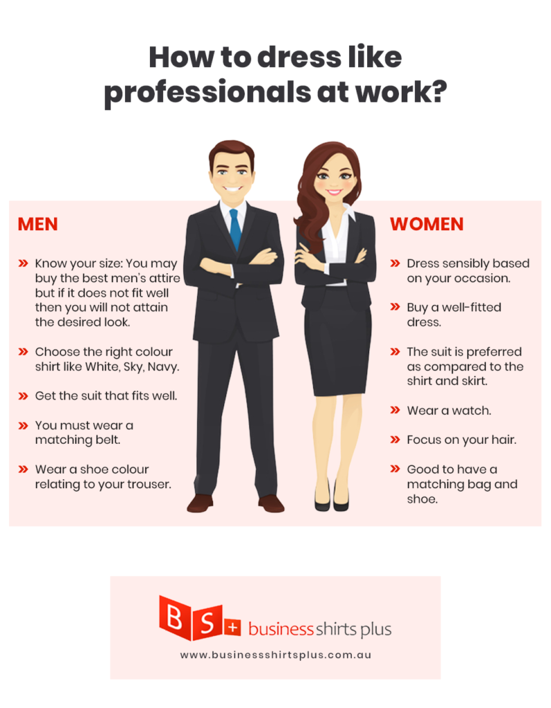 How to dress like professionals at work and choosing the right business